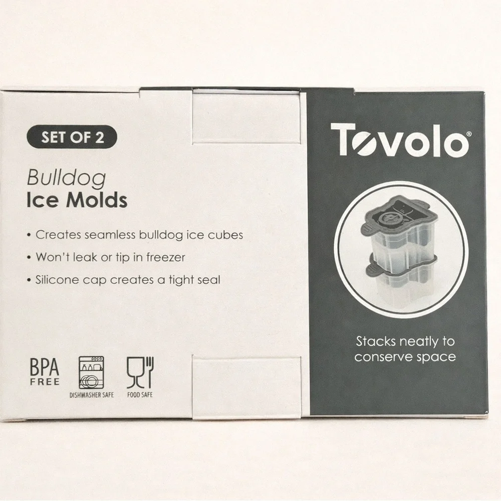Tovolo Bulldog Ice Molds Set of 2 BPA-Free Silicone